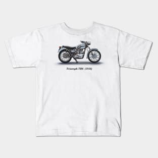 Drawing of Retro Classic Motorcycle Triumph TR6 1956 Kids T-Shirt